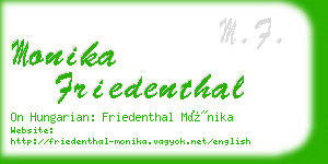 monika friedenthal business card